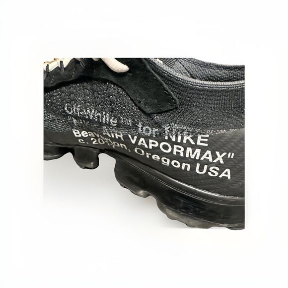 Off White x Nike Air VaporMax "The Ten" Black 2017 Virgil Abloh AA3831-001 SZ 10 - Picture 8 of 16